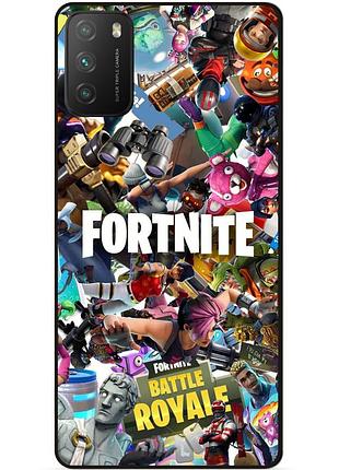 Силіконовий чохол бампер для xiaomi poco m3 з картинкою fortnite фортнайт
