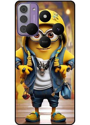 Чехол силиконовый бампер для oppo reno 12f с рисунком миньон marvel