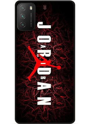 Чехол силиконовый бампер для xiaomi poco m3 с рисунком air jordan джордан
