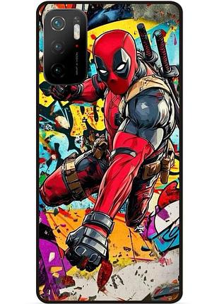 Чехол силиконовый бампер для xiaomi poco m3 pro с рисунком deadpool marvel дэдпул