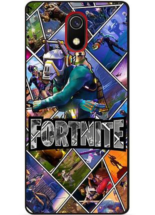 Силіконовий чохол бампер для samsung j8 j810 з картинкою фортнайт fortnite