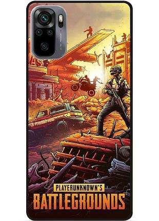Силиконовый чехол бампер для xiaomi redmi note 10 puвg пабг