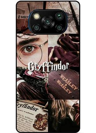 Силиконовый бампер чехол для xiaomi poco x3 с рисунком gryffindor гриффиндор гарри поттер harry potter
