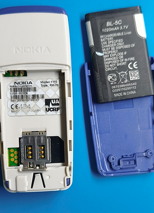 Nokia 1110 rh-70 працює з акб та зарядкою 2