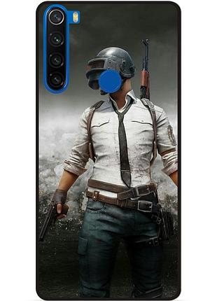 Силіконовий чохол бампер для xiaomi redmi note 8t з малюнком pubg пабг