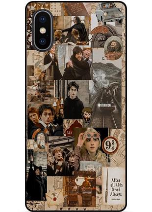 Силиконовый бампер чехол для iphone xs harry potter гарри поттер