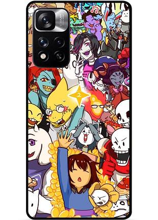 Силиконовый чехол бампер для xiaomi redmi 10 с рисунком undertale андертейл