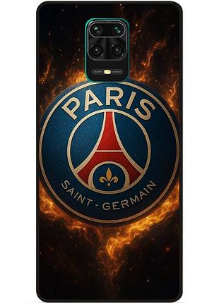 Силіконовий чохол бампер для xiaomi redmi note 9 pro з малюнком psg псж