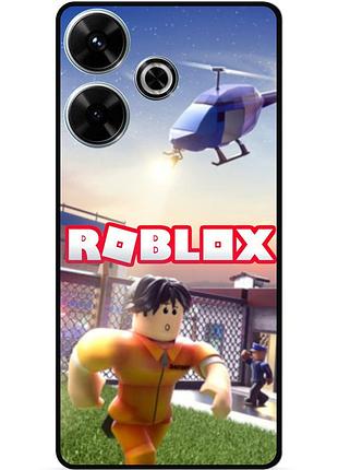 Силиконовый чехол бампер для infinix hot 30 (x6831) с картинкой roblox роблокс
