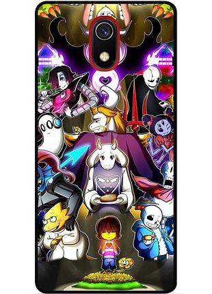 Силиконовый чехол бампер для samsung j8 j810 с рисунком андертейл undertale