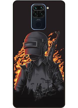 Силіконовий чохол бампер для xiaomi redmi note 9 з малюнком pubg пабг