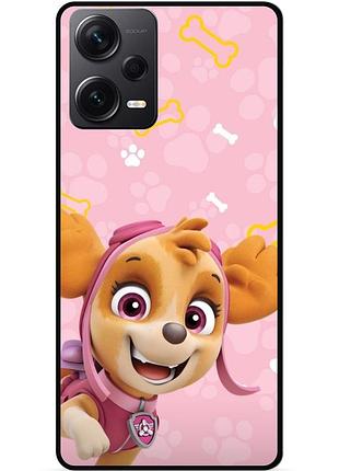 Чехол силиконовый для xiaomi redmi note 12 pro plus с рисунком скай щенячий патруль