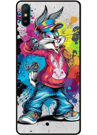 Силіконовий бампер чохол для xiaomi redmi 7a з малюнком багз банни marvel