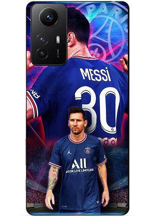 Силіконовий чохол бампер для xiaomi redmi note 12s з малюнком мессі псж messi