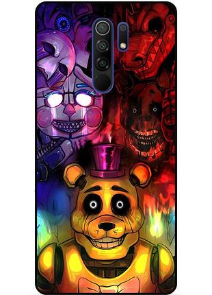 Силіконовий бампер чохол для xiaomi redmi 9 з малюнком freddy фредді аніматроніки