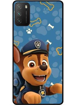 Чехол силиконовый для xiaomi poco m3 с рисунком щенячий патруль чейз