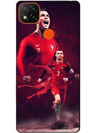 Силиконовый бампер чехол для xiaomi redmi 9c с рисунком ronaldo португалия роналдо