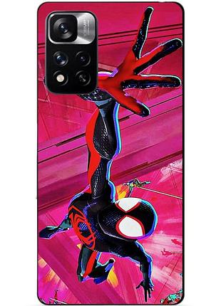 Силиконовый бампер чехол для xiaomi redmi note 11 pro plus 5g с рисунком spider man человек паук майлз моралес