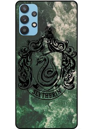 Силиконовый бампер чехол для samsung a32 с картинкой слизерин slytherin гарри поттер harry potter