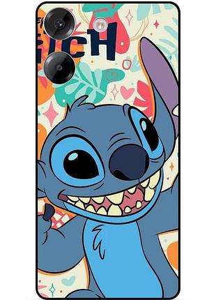 Силиконовый бампер чехол для xiaomi poco m7 pro 5g с рисунком stitch стич