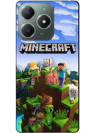 Силіконовий чохол бампер для infinix smart 8 plus (x6526) з малюнком minecraft майнкрафт