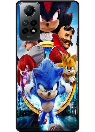 Чехол силиконовый бампер для xiaomi redmi note 11 с картинкой соник sonik