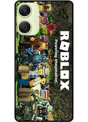 Силиконовый чехол бампер для samsung a06 с картинкой роблокс roblox