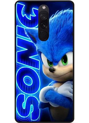 Силиконовый чехол бампер для xiaomi redmi 8 соник sonik