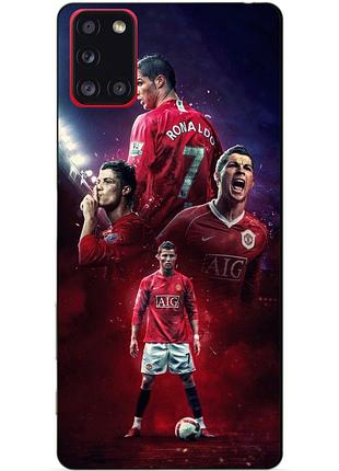 Силіконовий чохол бампер для samsung a21s з малюнком ronaldo mu роналдо