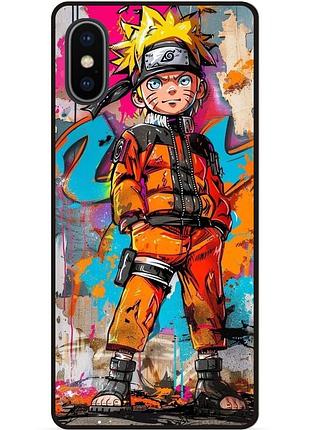 Чехол силиконовый бампер для iphone xs с рисунком наруто аниме marvel naruto