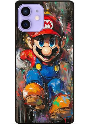 Чехол силиконовый бампер для iphone 11 с рисунком марио marvel mario