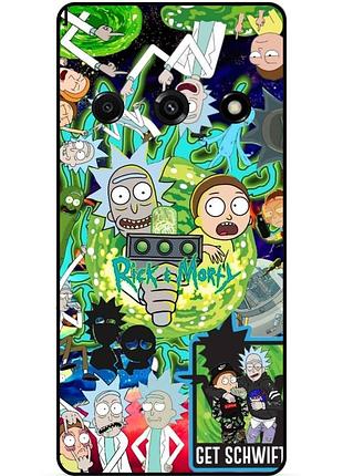Силиконовый бампер чехол для samsung j7 j710 с рисунком rick and morty рик и морти