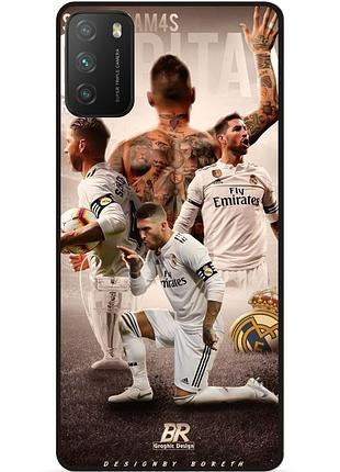 Чехол силиконовый бампер для xiaomi poco m3 с рисунком sergio ramos серхио рамос real madrid