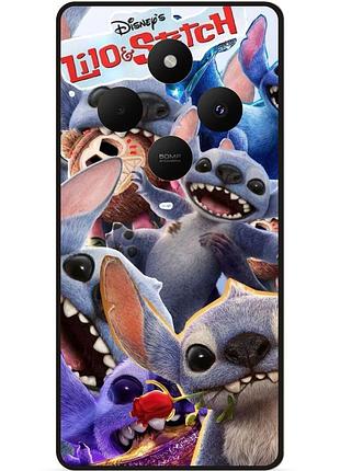 Силиконовый чехол бампер для oppo reno 12fs с картинкой stitch стич