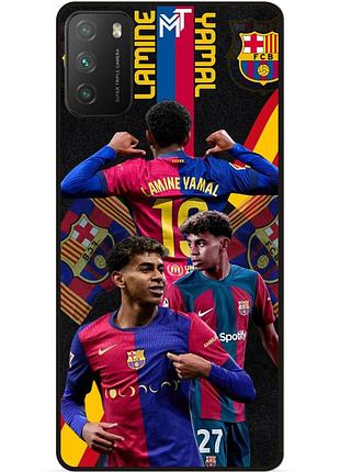 Чехол силиконовый бампер для xiaomi poco m3 с рисунком ламин ямаль lamine yamal barcelona