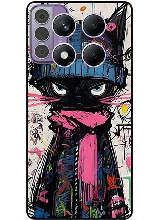 Силіконовий бампер чохол для xiaomi redmi note 14 pro 5g з малюнком кот аниме marvel
