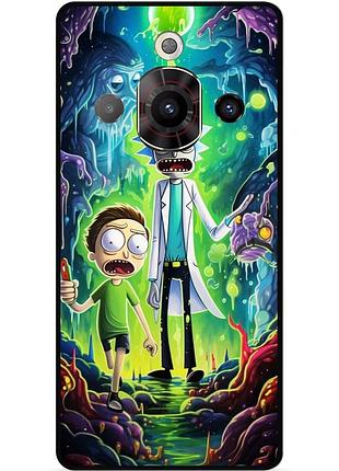 Силиконовый чехол бампер для zte nubia focus pro с рисунком рик и морти rick and morty