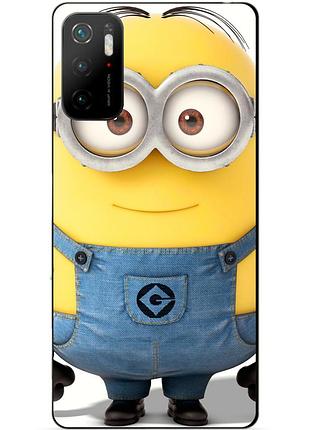 Силиконовый бампер чехол для xiaomi poco m3 pro с рисунком миньон стюарт minion