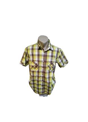 Мужская рубашка каccanto casual в клетку, 100% хлопок, размер l