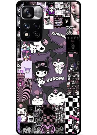 Чехол силиконовый бампер для xiaomi redmi note 11 pro plus 5g с картинкой kuromi куроми