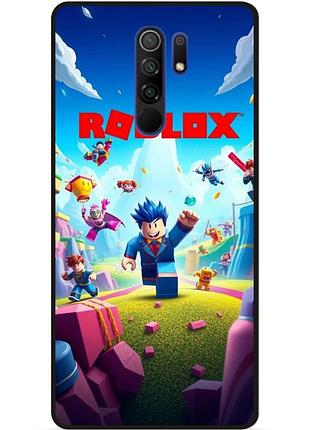 Силіконовий чохол бампер для xiaomi redmi note 8 pro з малюнком roblox гра в кальмара роблокс