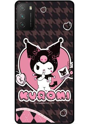Силіконовий бампер чохол для xiaomi poco m3 з малюнком kuromi куроми