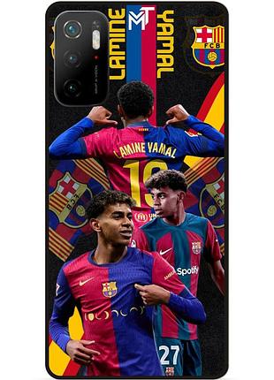 Чехол силиконовый бампер для xiaomi poco m3 pro с рисунком ламин ямаль lamine yamal barcelona