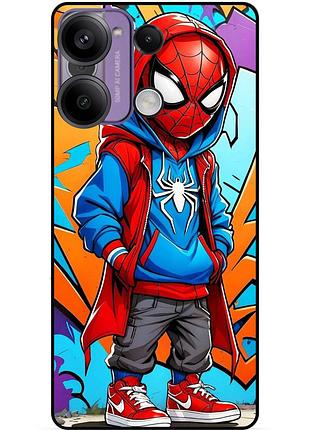 Силіконовий бампер чохол для infinix smart 7 hd з малюнком spider man marvel человек паук