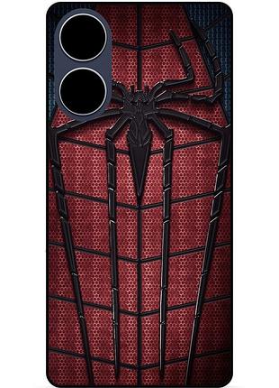 Силиконовый бампер чехол для oppo a17 с картинкой человек паук spider man