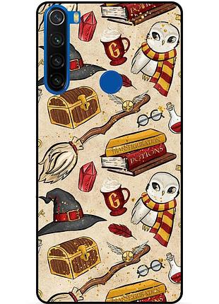 Силиконовый бампер чехол для xiaomi redmi note 8t с картинкой gryffindor гриффиндор гарри поттер harry potter