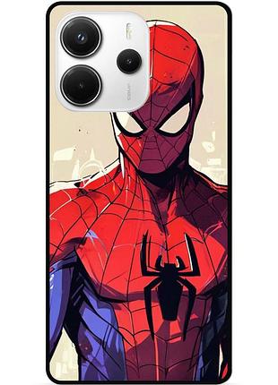 Силиконовый чехол бампер для xiaomi redmi note 14 5g с рисунком spider man человек паук