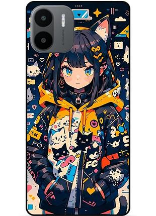 Силіконовий бампер чохол для xiaomi redmi a1 з малюнком котики аніме