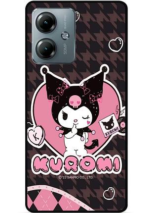 Силіконовий бампер чохол для motorola moto g14 з малюнком kuromi куроми