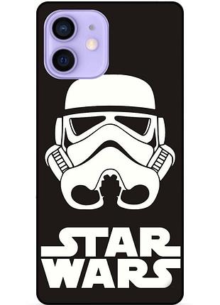 Силиконовый бампер чехол для iphone 12 mini с рисунком звездные войны star wars звездные войны
